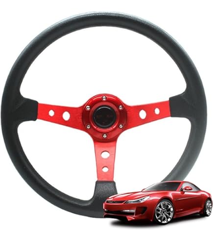 ハーフラップレザー ビレットステアリング350mm☆モモピッチ☆ホーンボタン付き ハーフラップレザー ビレットステアリング350mm☆モモピッチ